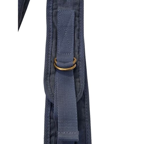 FOSSIL Vintage Y2K Blue Corduroy Crossbody Bag/Purse, Hook-and-loop Travel NWT - Picture 4 of 11